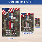 For God Country 250 Years of Blessing Flag, Patriotic 1776 2026 USA Flag