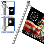 Patriotic 1776 2026 Land of the Free 250 Years of Blessing Grommet Flag
