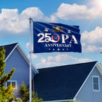 Patriotic America Pennsylvania Flag, 250 PA 1776 2026 Grommet Flag