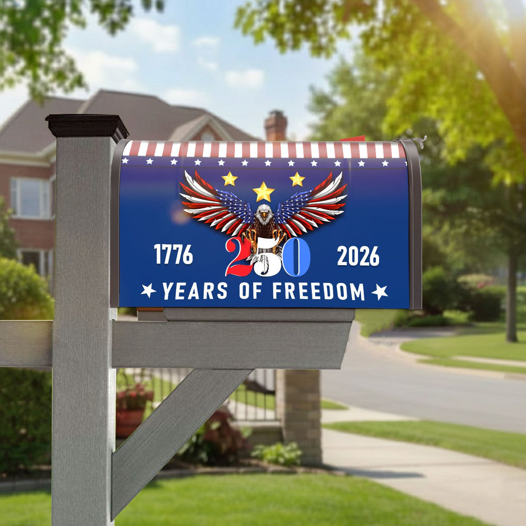 250 Years of Freedom 1776 2006 Patriotic Mailbox Cover For Independence Day