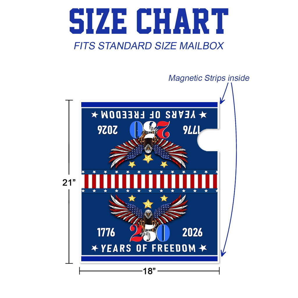 250 Years of Freedom 1776 2006 Patriotic Mailbox Cover For Independence Day