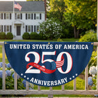 1776-2026 Semiquincentennial Fan Flag for 250 Years of America Decor