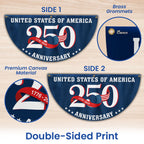 1776-2026 Semiquincentennial Fan Flag for 250 Years of America Decor