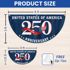 1776-2026 Semiquincentennial Fan Flag for 250 Years of America Decor