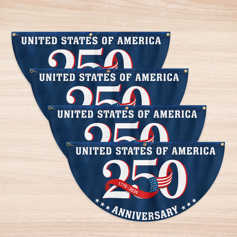 1776-2026 Semiquincentennial Fan Flag for 250 Years of America Decor