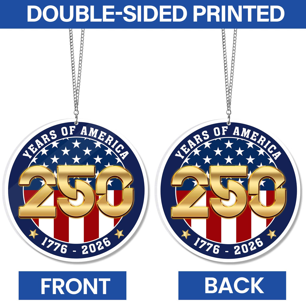 250 Years of Freedom American Flag 1776 2026 Window Hanging Decor