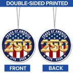 250 Years of Freedom American Flag 1776 2026 Window Hanging Decor