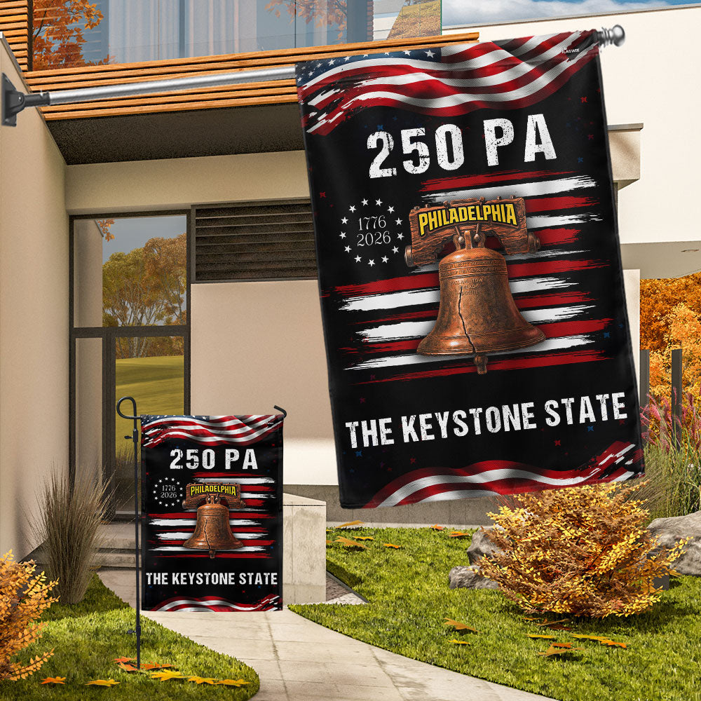 250 PA Philadelphia Keystone State Anniversary 1776 2026 American Flag