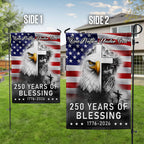 250 Years of Blessing Nation Under God, 1776 2026 American Outdoor Flag