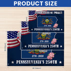 250 PA The Keystone State Flag, 1776 2026 Pennsylvania Patriotic Grommet Flag