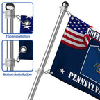 250 PA The Keystone State Flag, 1776 2026 Pennsylvania Patriotic Grommet Flag