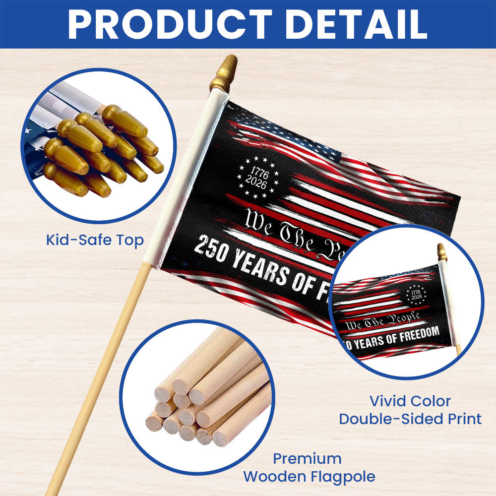 America 250th Anniversary We The People 1776 2026 Handheld Flag