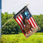 God Bless America Patrotic Horse Flag, 250 Years of Freedom Farm Flag