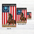 God Bless America Patrotic Horse Flag, 250 Years of Freedom Farm Flag