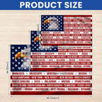 Patriotic United States America Grommet Flag, States Flag 250 Years