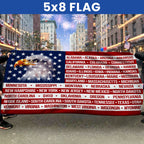 Patriotic United States America Grommet Flag, States Flag 250 Years