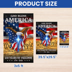 God Bless America We The People Eagle Flag for 250 Years of Freedom
