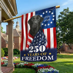 1776 2026 Labrador Retriever American Flag for 250 Years Decor