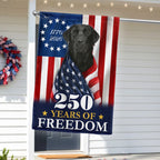 1776 2026 Labrador Retriever American Flag for 250 Years Decor