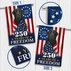 1776 2026 Labrador Retriever American Flag for 250 Years Decor