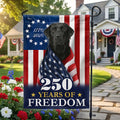 1776 2026 Labrador Retriever American Flag for 250 Years Decor