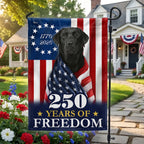 1776 2026 Labrador Retriever American Flag for 250 Years Decor