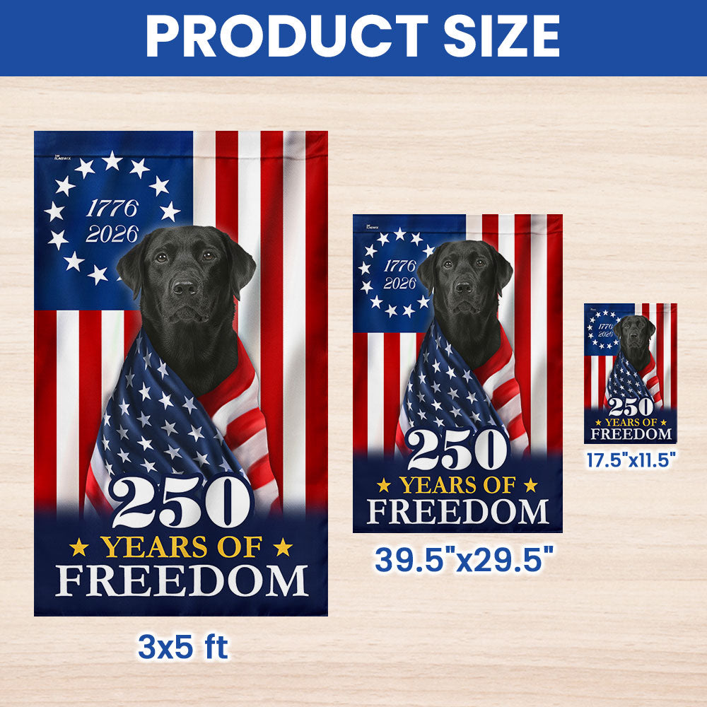 1776 2026 Labrador Retriever American Flag for 250 Years Decor