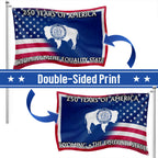 America's 250th Wyoming Flag, The Equality State Patriotic Grommet Flag