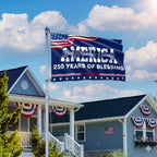250 Years of Blessing 1776 2026 Flag, God America Patriotic Grommet Flag