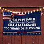 250 Years of Blessing 1776 2026 Flag, God America Patriotic Grommet Flag