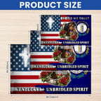 America KY In God We Trust American Grommet Flag, Kentucky Unbridled Spirit 250 Years Decor