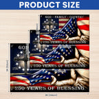250 Years of Blessing Betsy Ross 1776 2026 Flag, God Patriotic Grommet Flag