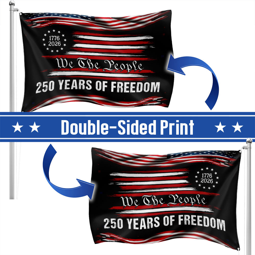 Betsy Ross 250 Years USA Grommet Flag, Patriotic Heritage 1776 2026 Decor