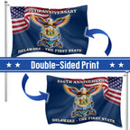 250 Years USA The First State Grommet Flag, Delaware Small Wonder Patriotic Decor