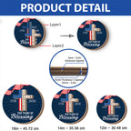 250 Years of Blessing Hanging Sign, Patriotic Christian Wooden Decor