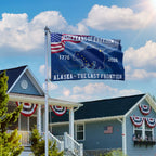 American Patriotic 250 Years Alaska State Flag, The Last Frontier 1776 2026 Grommet Flag