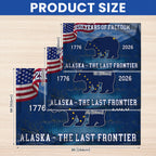 American Patriotic 250 Years Alaska State Flag, The Last Frontier 1776 2026 Grommet Flag