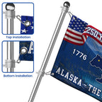 American Patriotic 250 Years Alaska State Flag, The Last Frontier 1776 2026 Grommet Flag