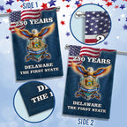 Patriotic 250 Years Delaware The First State Flag, Small Wonder Decor