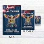 Patriotic 250 Years Delaware The First State Flag, Small Wonder Decor