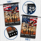 250 Years of Faith Freedom Sacrifice, Mt Rushmore 1776 2026 American Flag