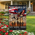 250 Years of Faith Freedom Sacrifice, Mt Rushmore 1776 2026 American Flag