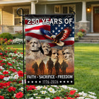 250 Years of Faith Freedom Sacrifice, Mt Rushmore 1776 2026 American Flag