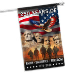 250 Years of Faith Freedom Sacrifice, Mt Rushmore 1776 2026 American Flag