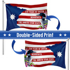 Patriotic Minnesota Flag, America The North Star State 250 Years Grommet Flag
