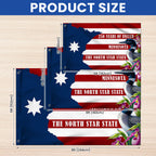 Patriotic Minnesota Flag, America The North Star State 250 Years Grommet Flag