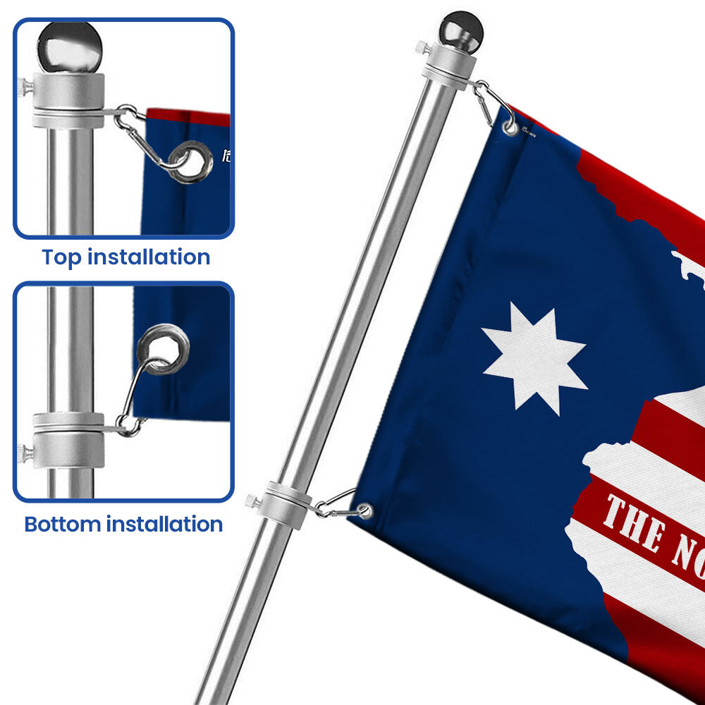 Patriotic Minnesota Flag, America The North Star State 250 Years Grommet Flag