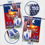 250 Years of Freedom Patriotic Texas State Flag, Bluebonnet Lone Star Texas Map