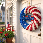 Patriotic Front Door Wreath 1776 2026 We The People for America 250 Years Decor