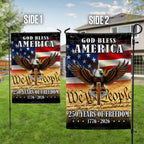 God Bless America 1776 2026 Flag, 250 Years of Freedom Christ Cross Flag